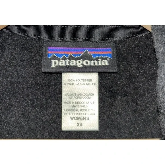 Patagonia Re-Tool Vest Women's XS Black Polartec Fleece Full Zip Hiking Outdoor - Picture 11 of 12
